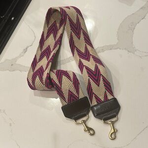 Chevron Patterned Strap with Gold Hardware